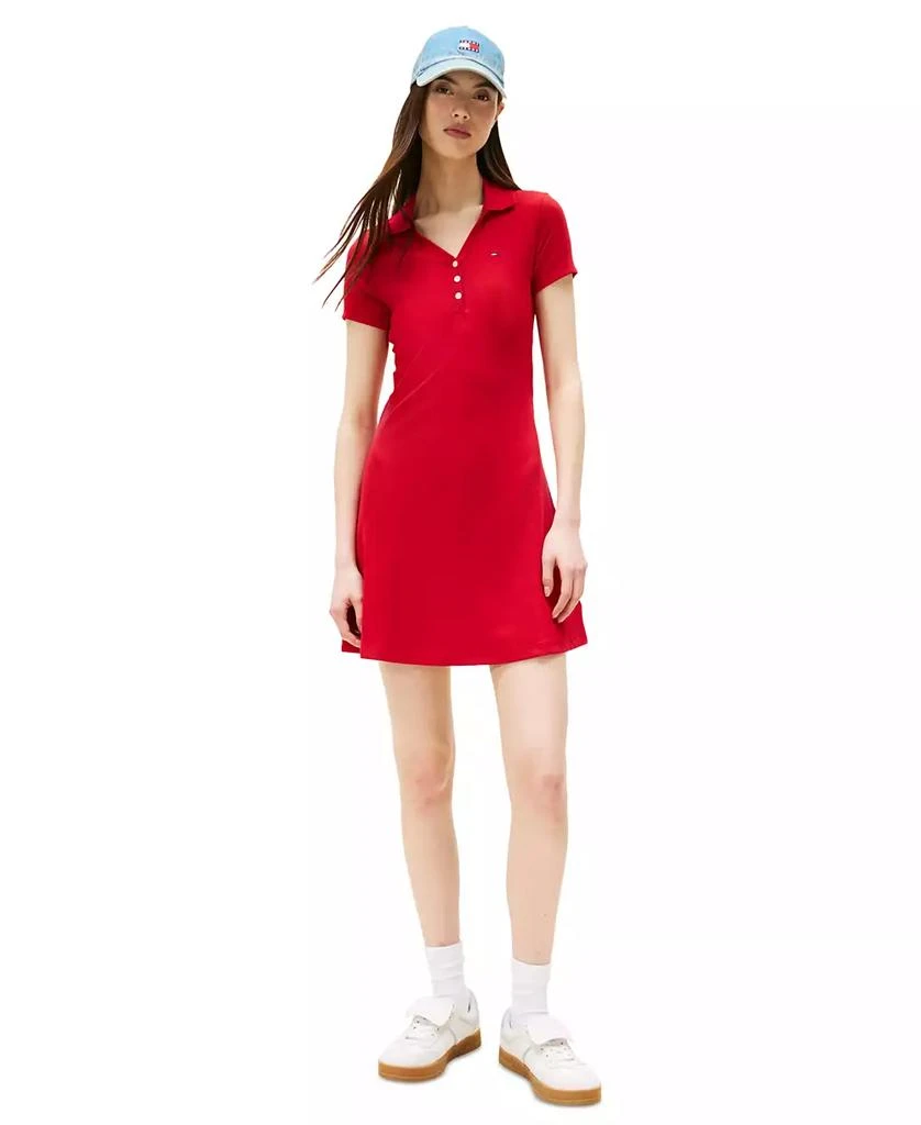 Tommy Jeans Women's Fit & Flare Ribbed Polo Dress 1