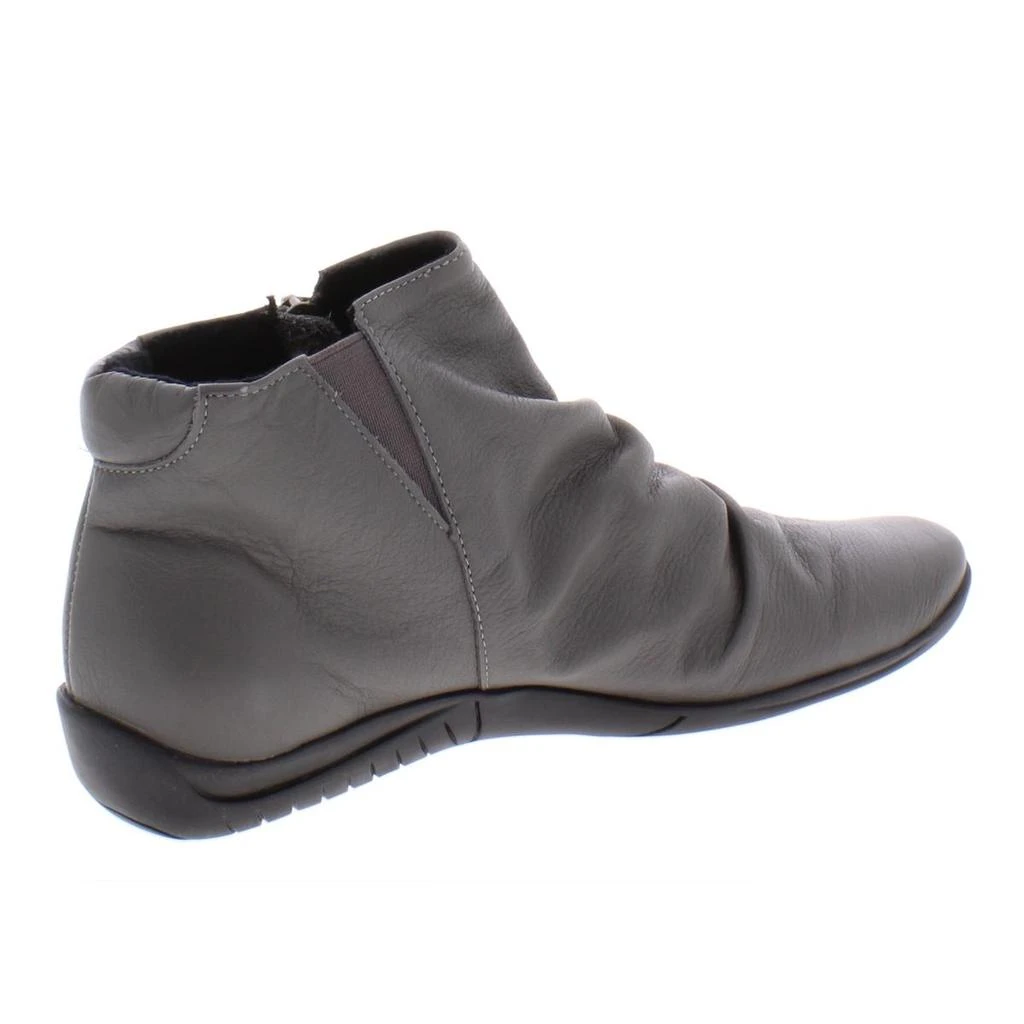 Walking Cradles Abigail Womens Leather Ruched Ankle Boots 2