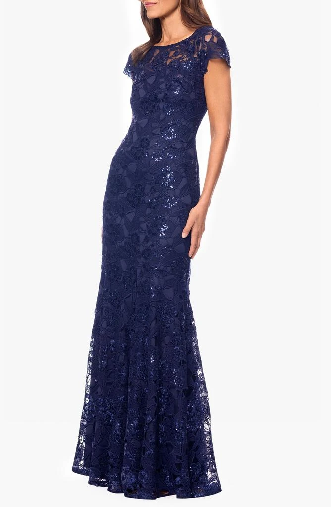 Xscape Evenings Sequin Lace Overlay Gown 3