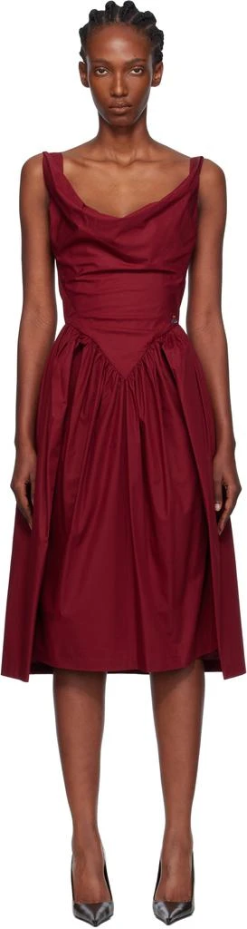 Vivienne Westwood Burgundy Sunday Midi Dress 1