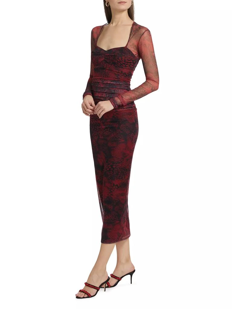Amanda Uprichard Cade Printed Body-Con Midi-Dress 4