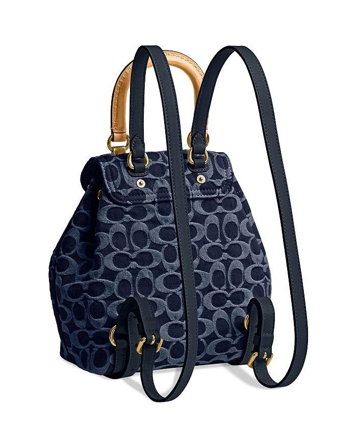 Coach Riya Mini Signature Denim Backpack 4