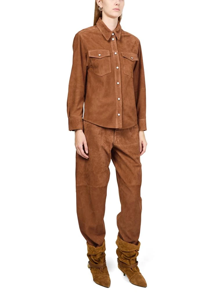 Isabel Marant Delcia shirt in suede leather 6