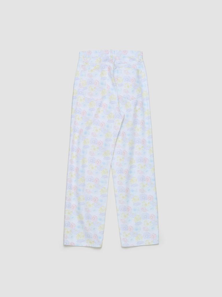 Noah Noah Allover Printed Pleated Jeans