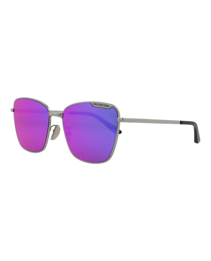 Balenciaga Square-Frame Metal Sunglasses 2