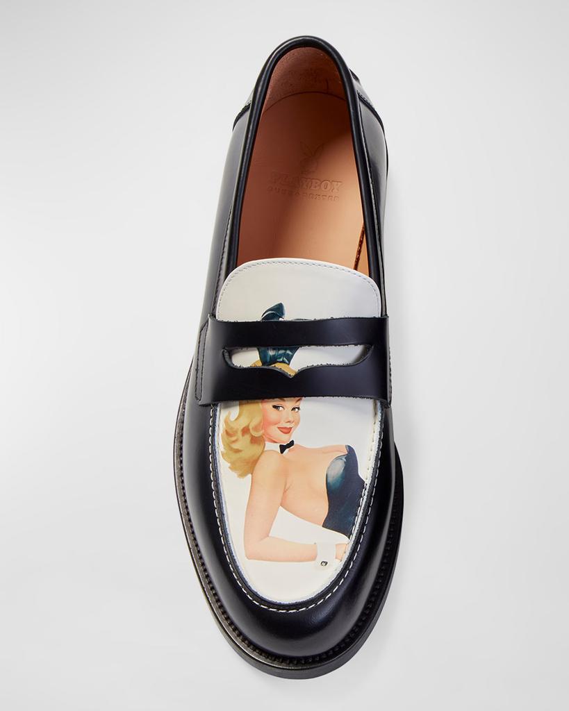 DUKE + DEXTER x Playboy Men's Wilde Sketch Penny Loafers