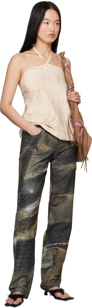 Serapis Green Golden Hour Fitted Jeans 4