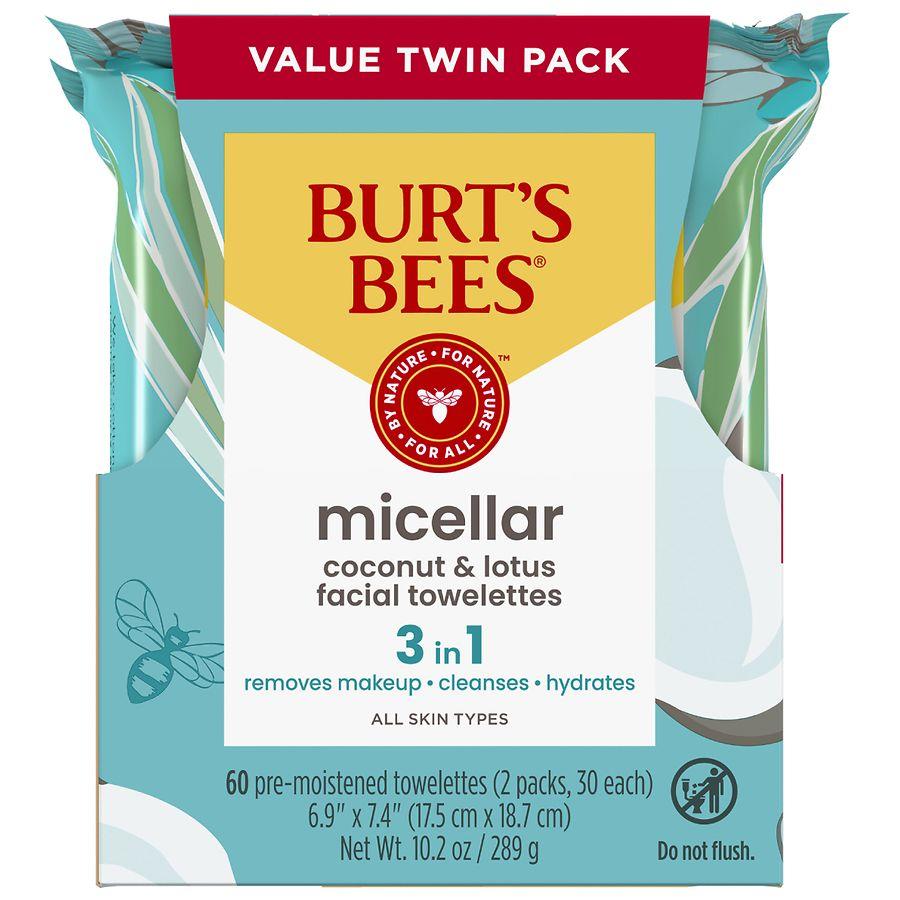 Burt's Bees Micellar Facial Towelettes Coconut & Lotus