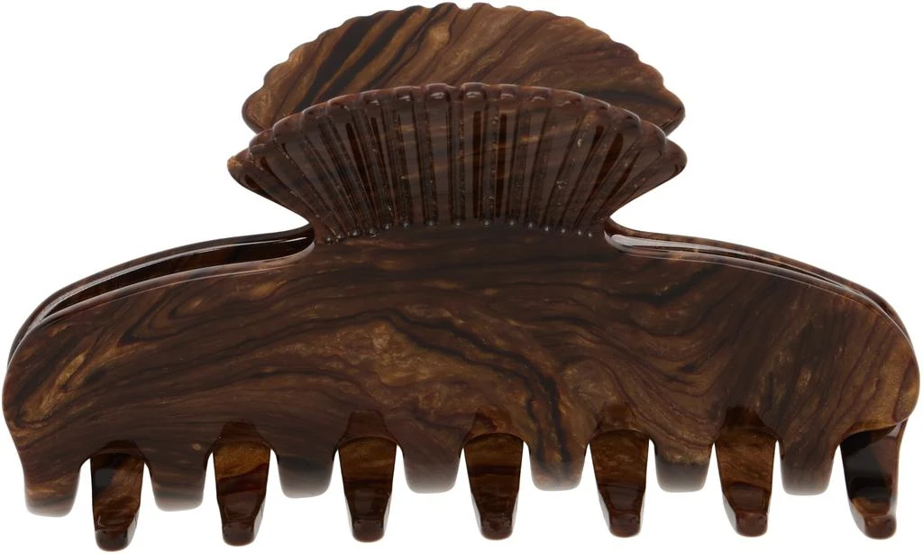 Sophie Buhai Brown Small Fan Shell Claw Hair Clip 2