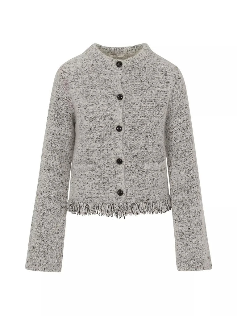 Rebecca Taylor Marianne Bouclé Fringed Cardigan 1