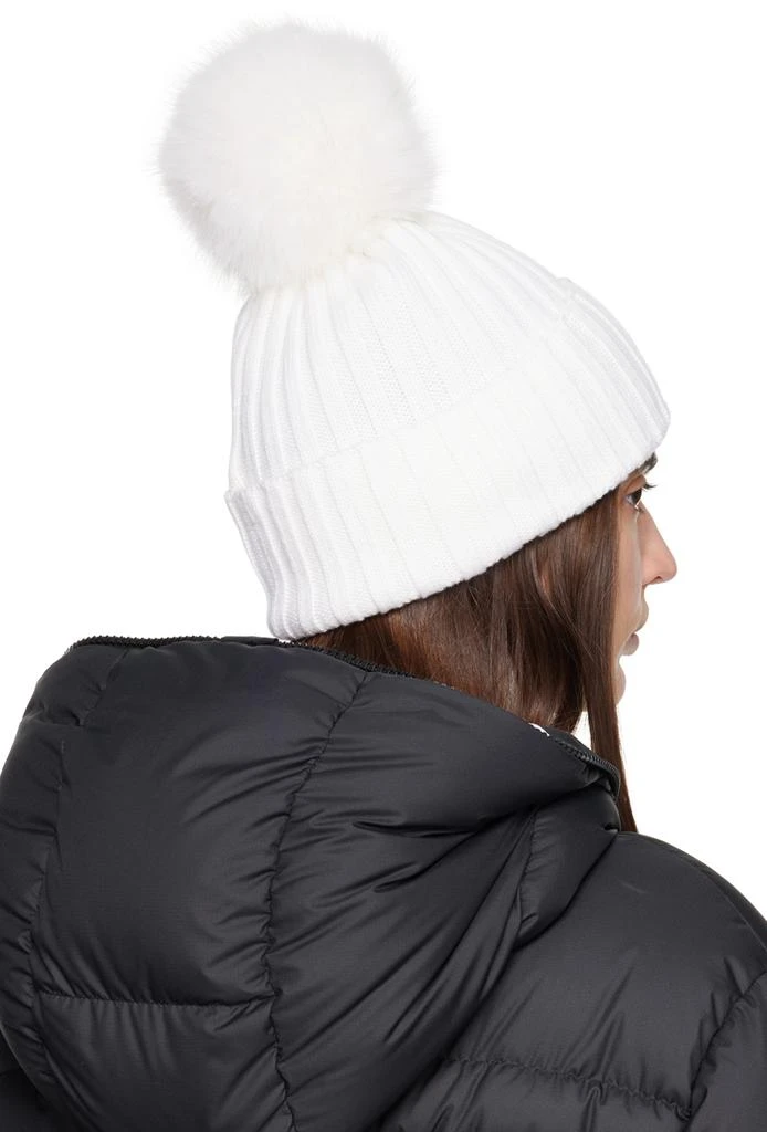 Moncler White Pom-Pom Beanie 3