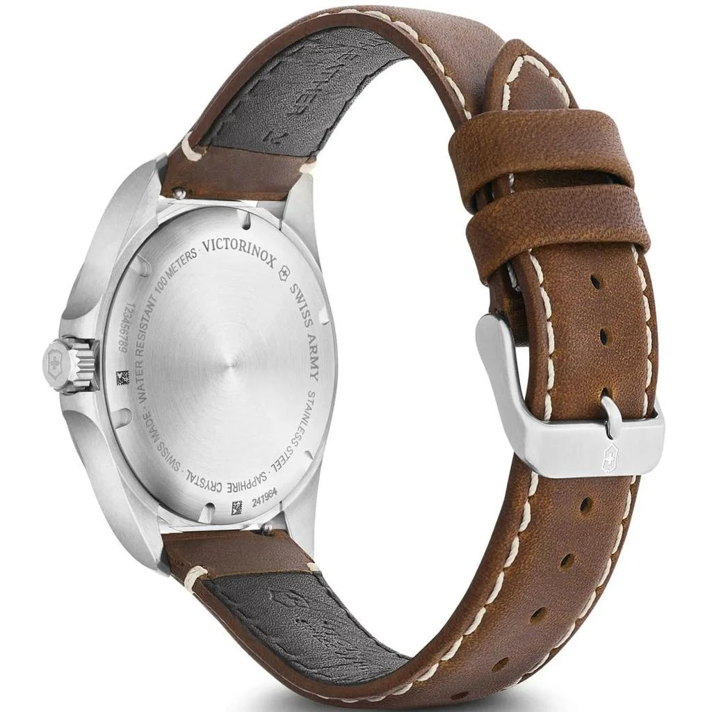 Swiss Army Heritage Quartz Blue Dial Brown Leather Strap Men's Watch 241964 2