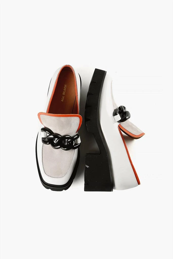 All Black CHUNK LINKS LADY LUGG LOAFER 4