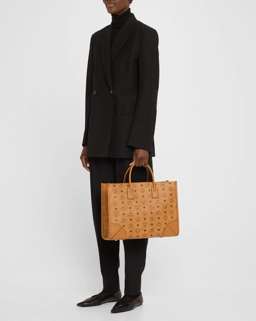 MCM Munchen Large Visetos Tote Bag 6