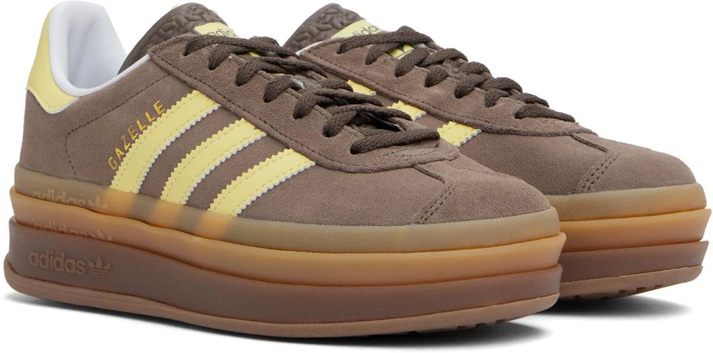 Adidas Brown & Yellow Gazelle Bold Sneakers 4