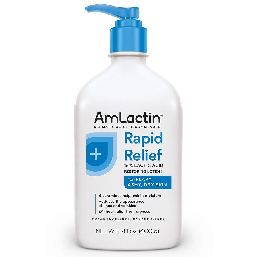 Amlactin Rapid Relief Restoring Body Lotion With Ceramides, Moisturizing Fragrance Free 1
