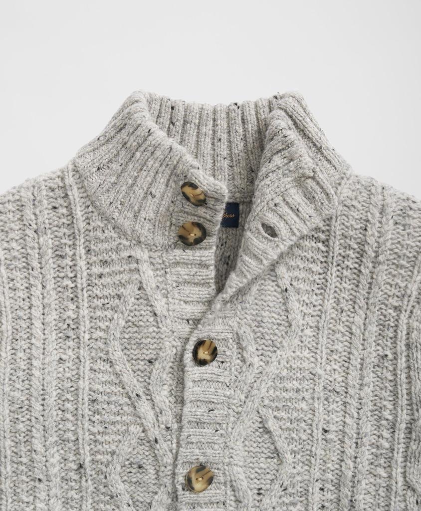 Brooks Brothers Aran Knit Cardigan in Donegal Merino Wool