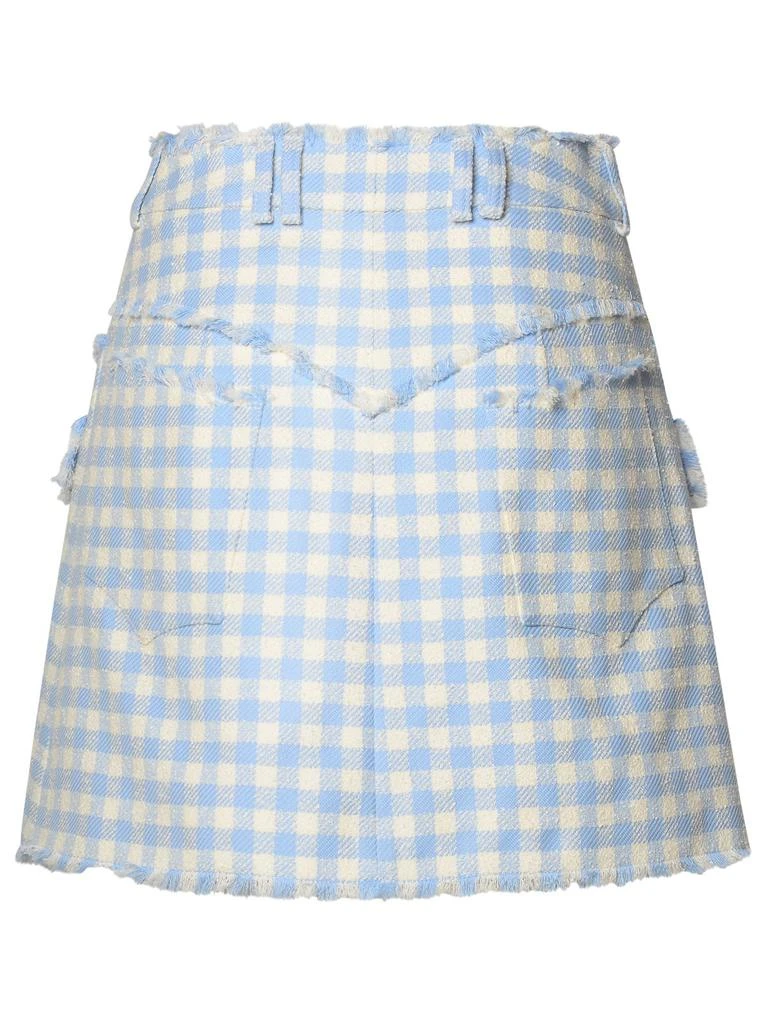 Balmain Balmain Gingham Tweed A-Line Skirt 2