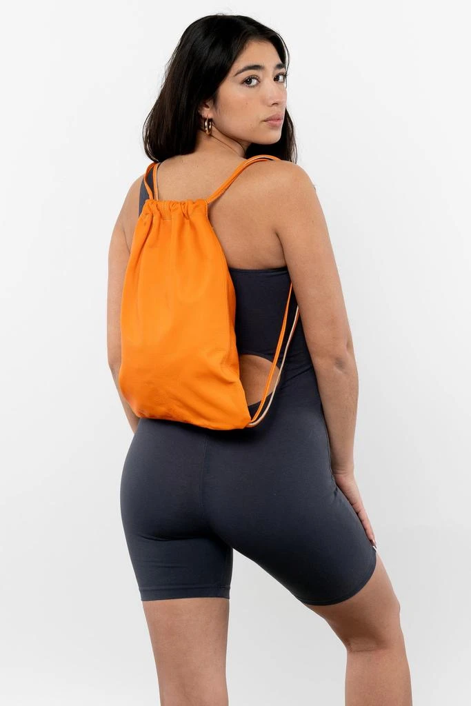 Los Angeles Apparel RLH3414 - Unisex Leather Drawstring Backpack 14