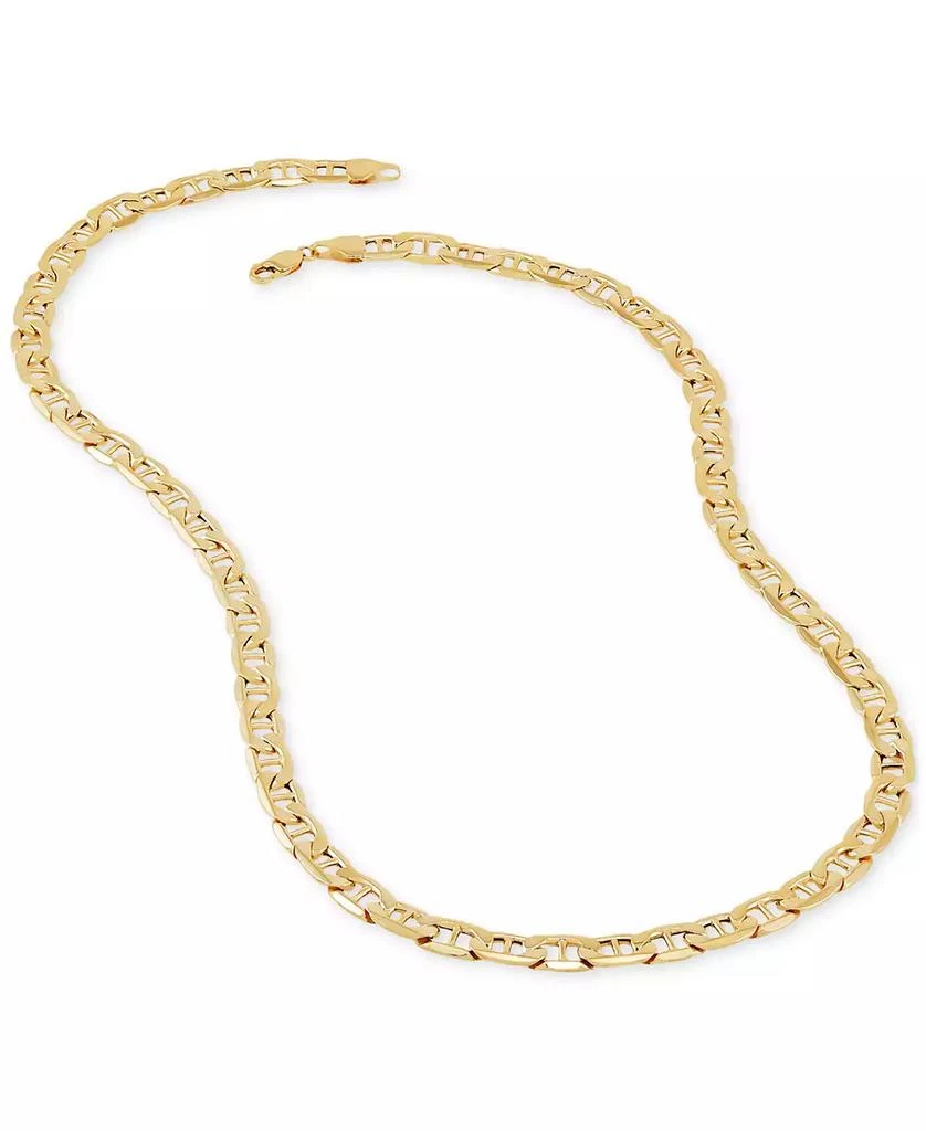 Italian Gold Mariner Link Chain 24" Necklace in 10k Gold 4