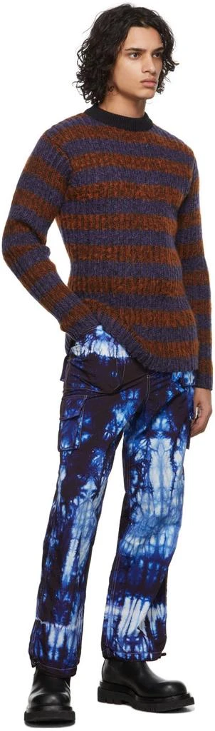 AGR Orange & Purple Striped Mohair Sweater 4