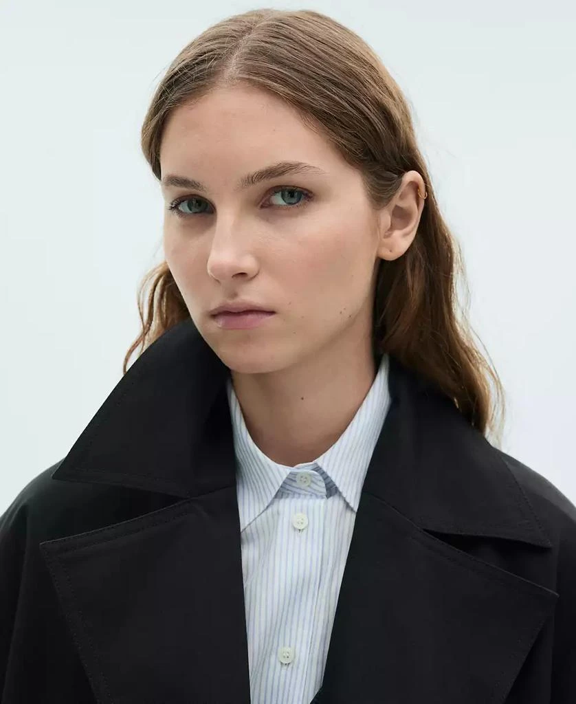 Mango Women's Long Oversized Double-Breasted Trench Coat 4