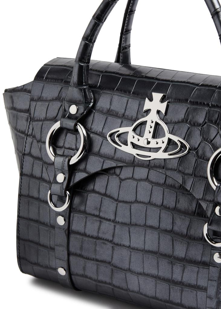 Vivienne Westwood Betty medium crocodile-effect leather top handle