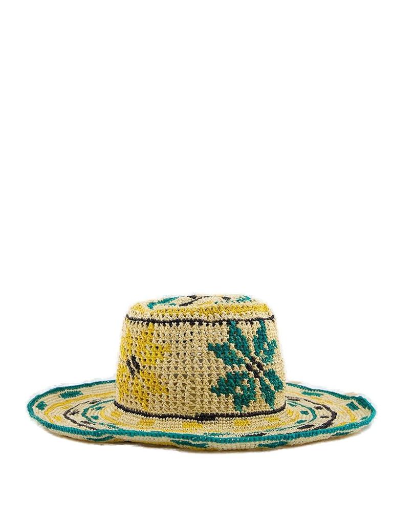 Sensi Studio Sensi Studio Floral Detailed Beach Hat
