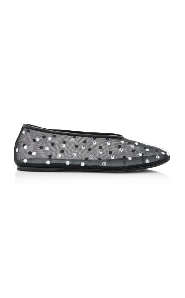 Khaite Khaite - Marcy Crystal-Embellished Mesh Flats - Black - IT 39.5 - Moda Operandi 1