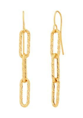 Belk
Co. Paperclip Links Drop Earring in 10K Yellow Gold