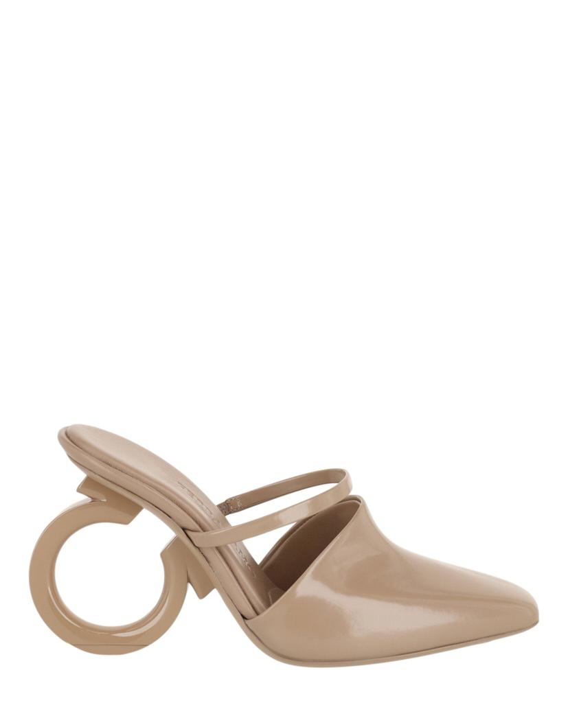 Salvatore Ferragamo patent leather mules with vara bow