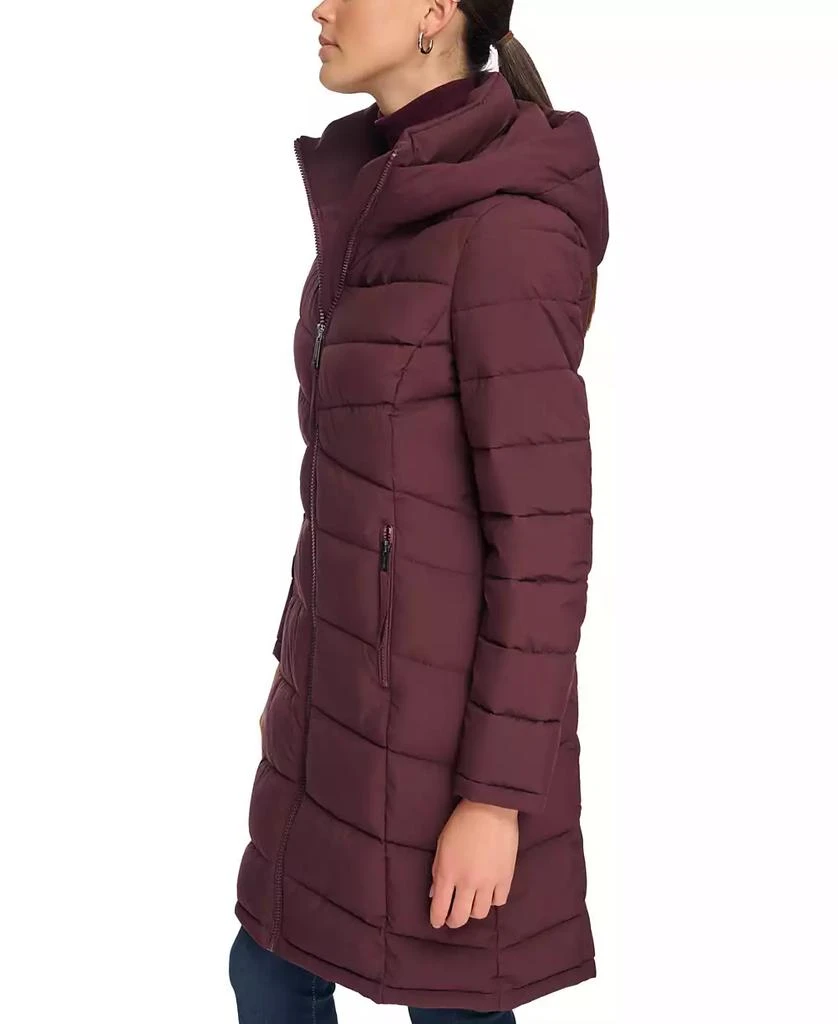Calvin Klein Women's Hooded Stretch Puffer Coat, Created for Macy's 3