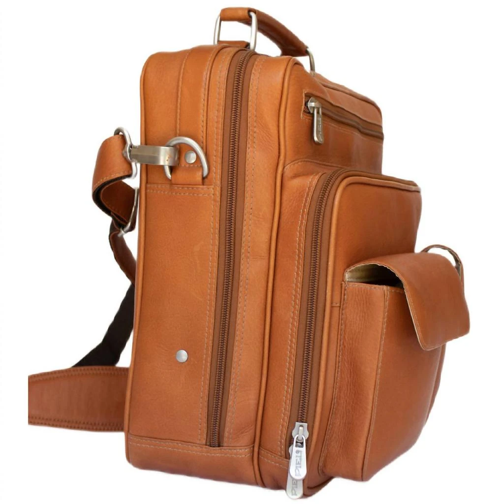 Piel Leather Deluxe Shoulder Bag In Tan 2