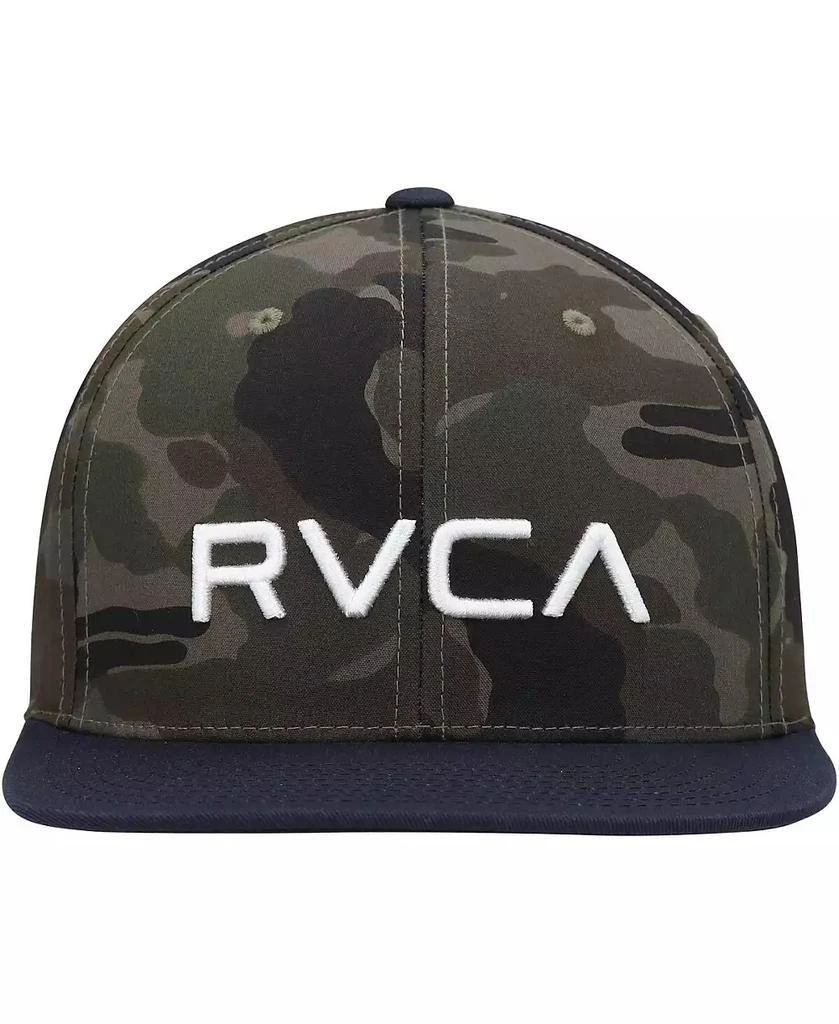 RVCA Men's Camo, Navy Twill II Snapback Hat 2