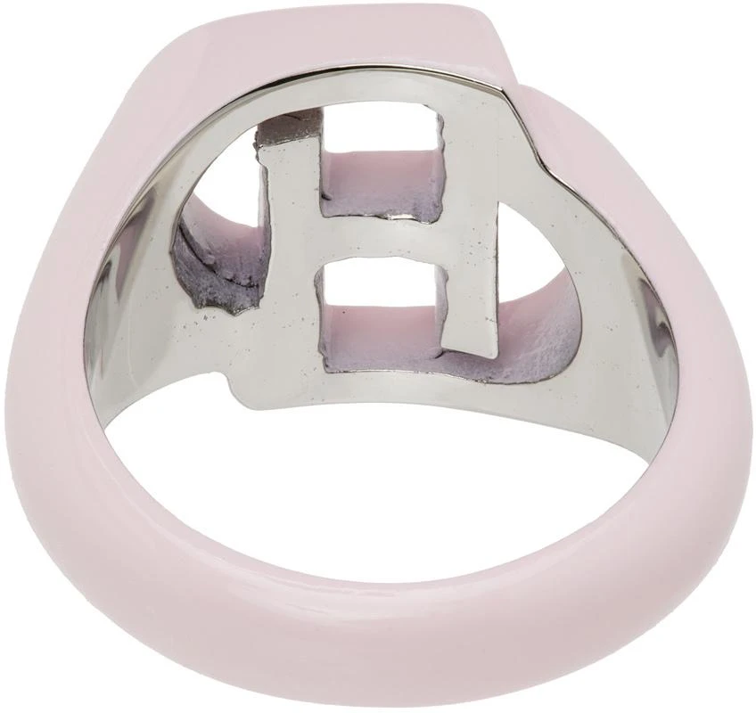 D'heygere Pink Logo Signet Ring 4