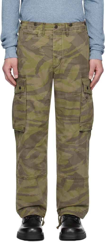 RRL Khaki Camo Twill Cargo Pants