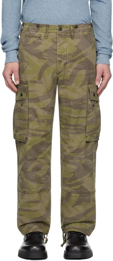 RRL Khaki Camo Twill Cargo Pants 1