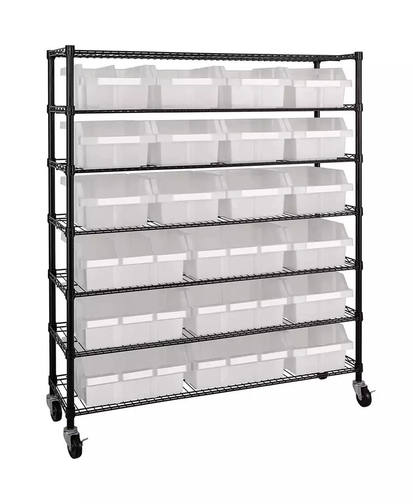 Seville Classics 7-Tier 21 Bin Rack System 1
