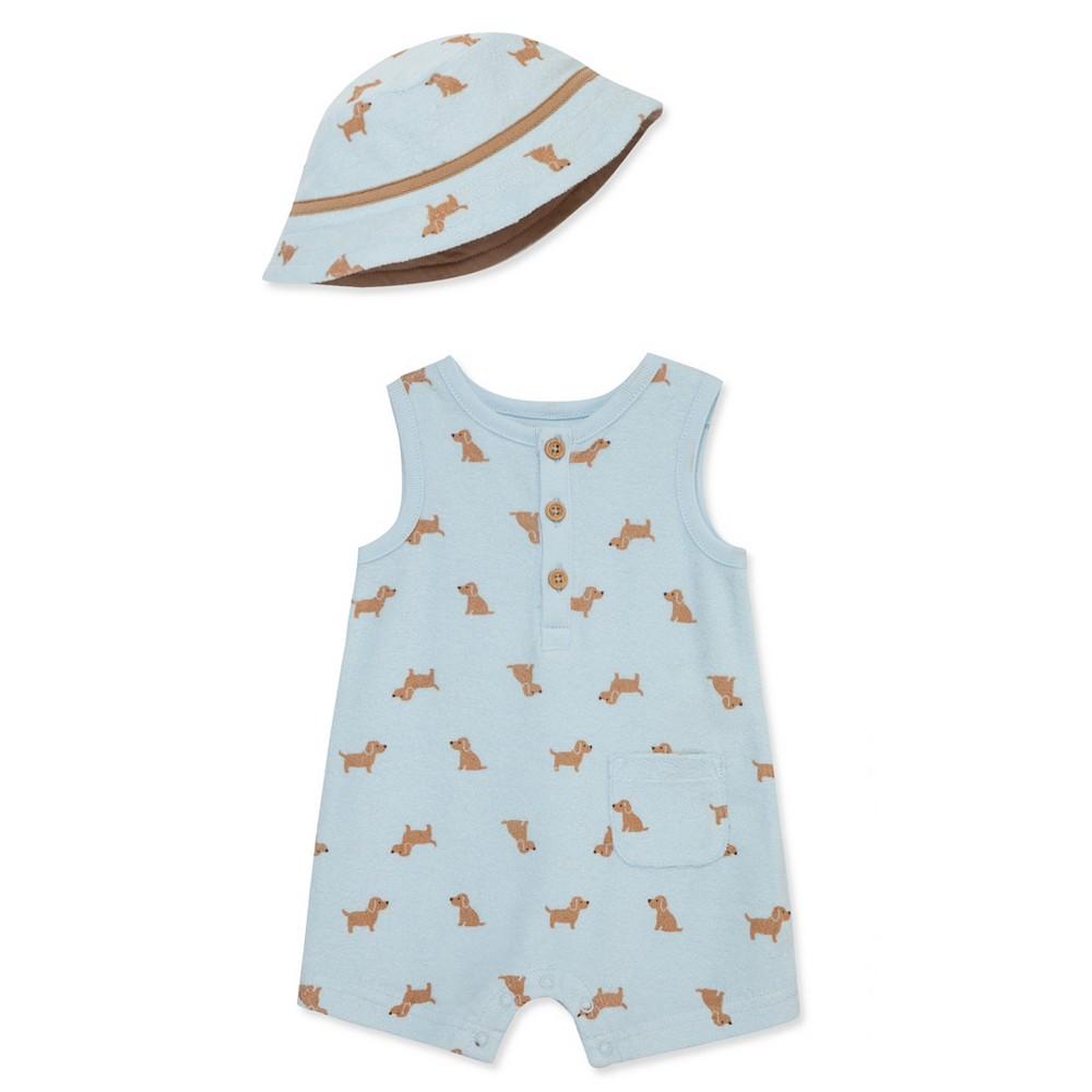 Little Me Baby Boys Romper with Hat