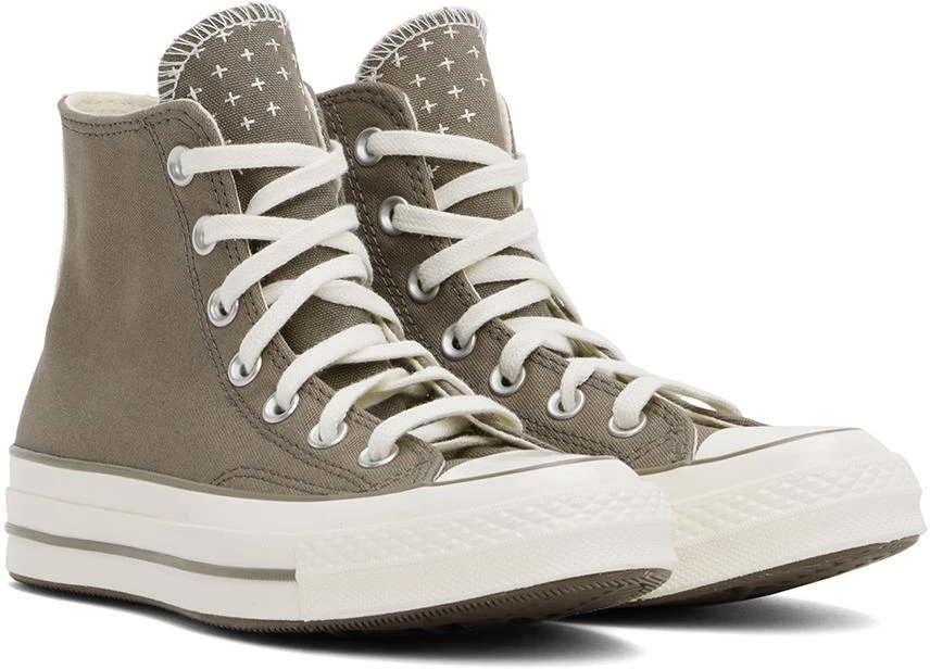 Converse Taupe Chuck 70 Worn-In High Top Sneakers 4