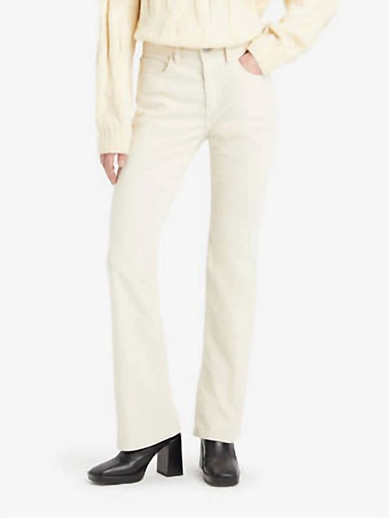 Levi's 725 High Rise Bootcut Jeans Corduroy In 0164 Cream 1