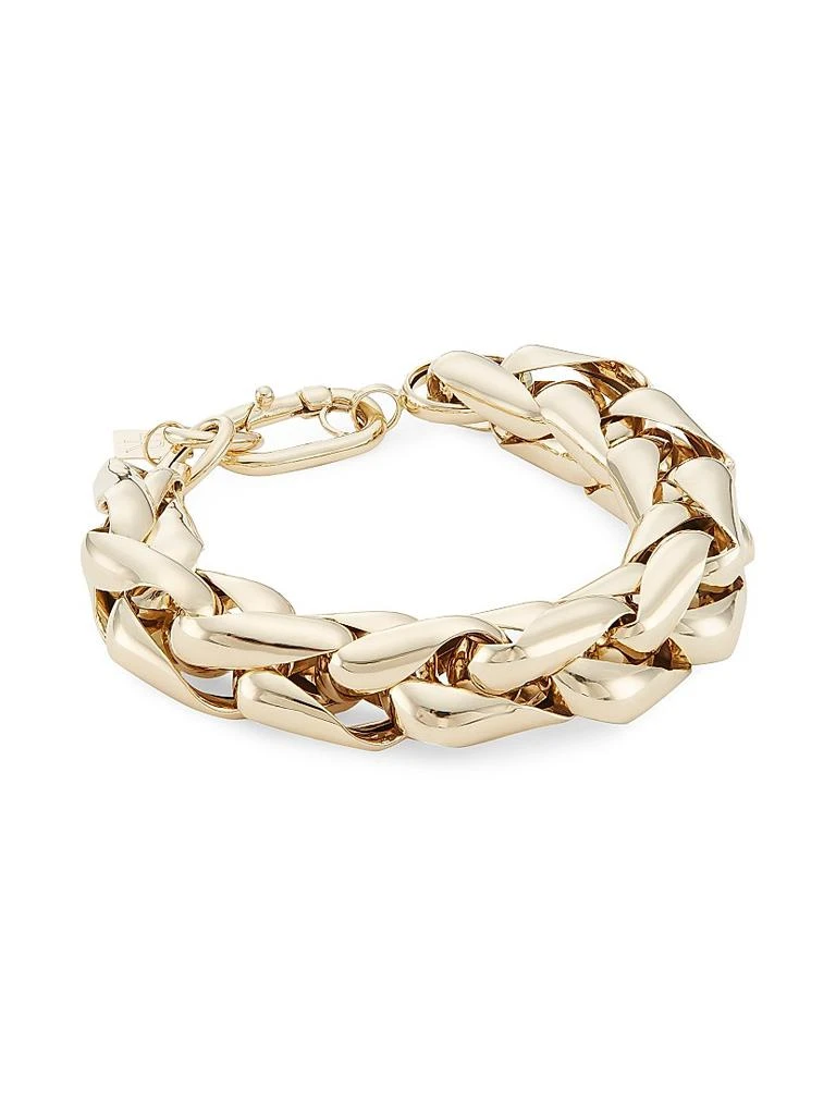 Lauren Rubinski 14K Yellow Gold Medium Wheat Chain Bracelet 1