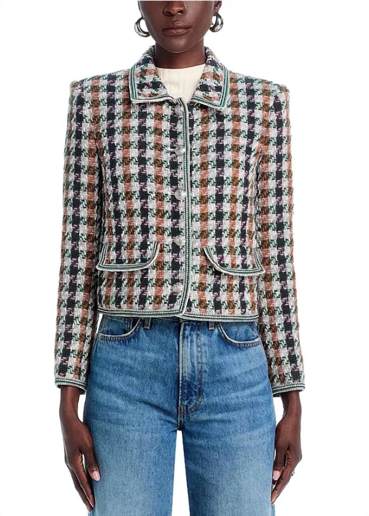VERONICA BEARD Makayla Jacket In Forest Multi 1