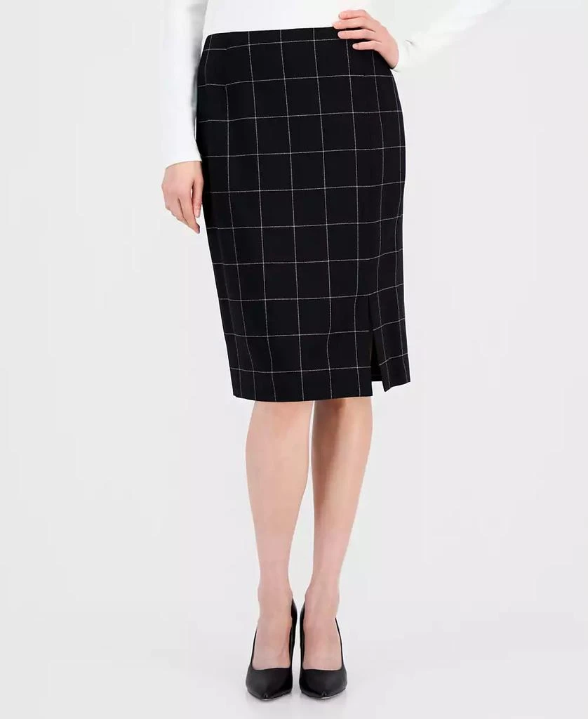 Tahari Women
s Windowpane-Print Skirt Suit Set 5