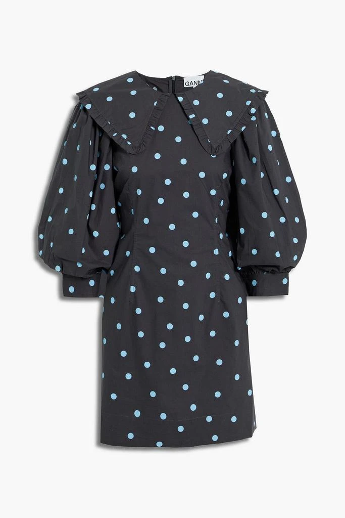 Ganni Polka-dot cotton-poplin mini dress 3