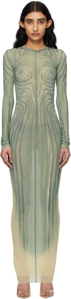 Jean Paul Gaultier Blue 'The Long Spirale' Maxi Dress 1
