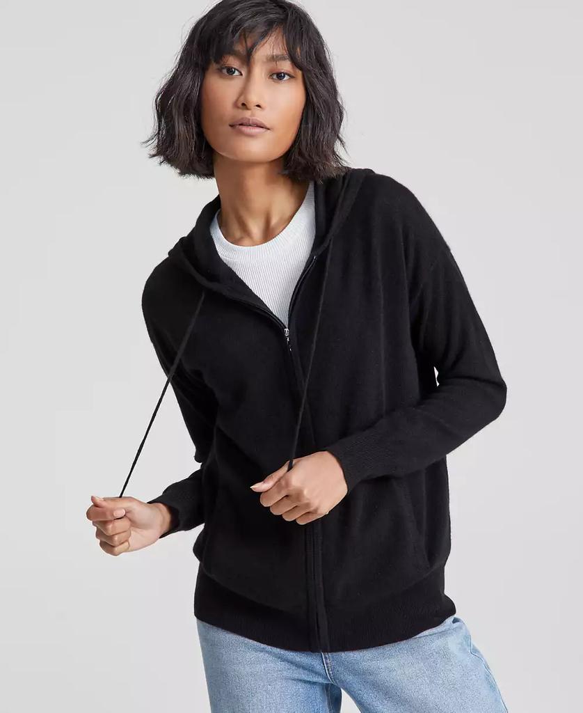 Charter Club Women's 100% Cashmere Zip Hoodie, Regular & Petite, Created for Macy's