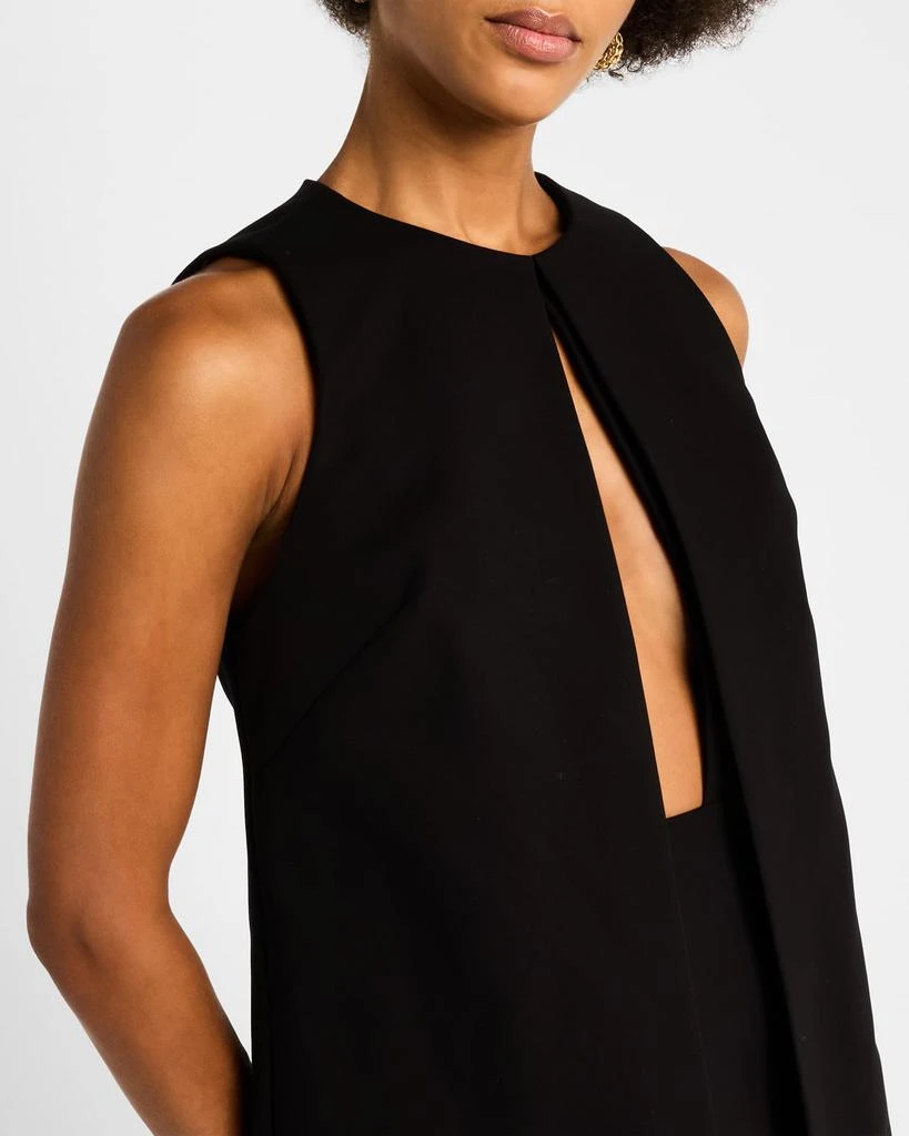 Brandon Maxwell Cory Split-Front Tiered Mini Dress 5