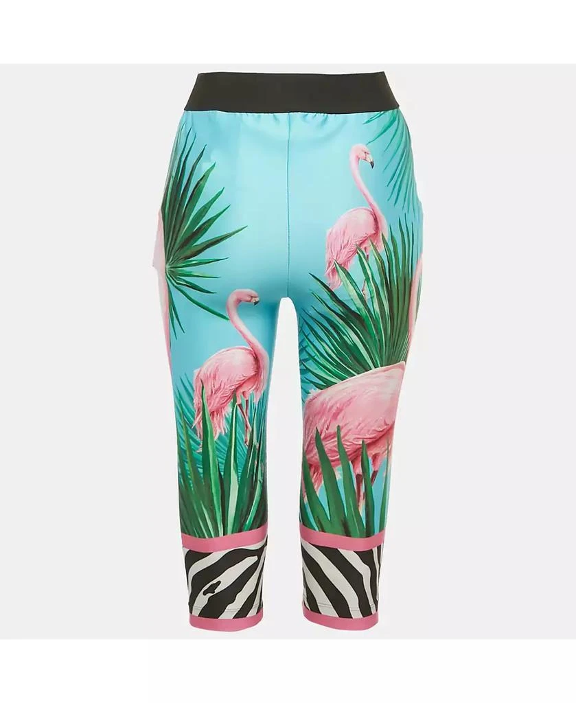 Pre-Owned Dolce 
Gabbana Women
s X Khaled Khaled Multicolor Flamingo Print Jersey Leggings 2