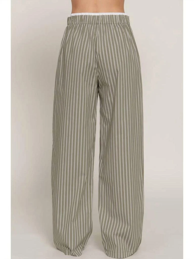 Active Basic Active Basic - Contrast Waist Combo Boxer Straight Stripe Pants 3